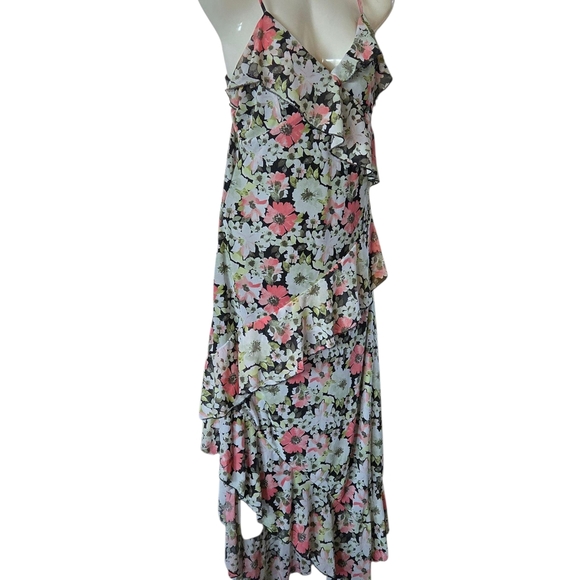 Asymmetrical Floral Dress with Ruffles - Picture 3 of 10